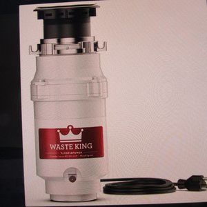 WASTE KING L-1001 GARBAGE DISPOSAL WITH POWER CORD, 1/2 HP  NWT